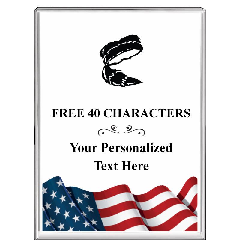 3"x4"FLAG VRTCL DISPLAY CRYSTL