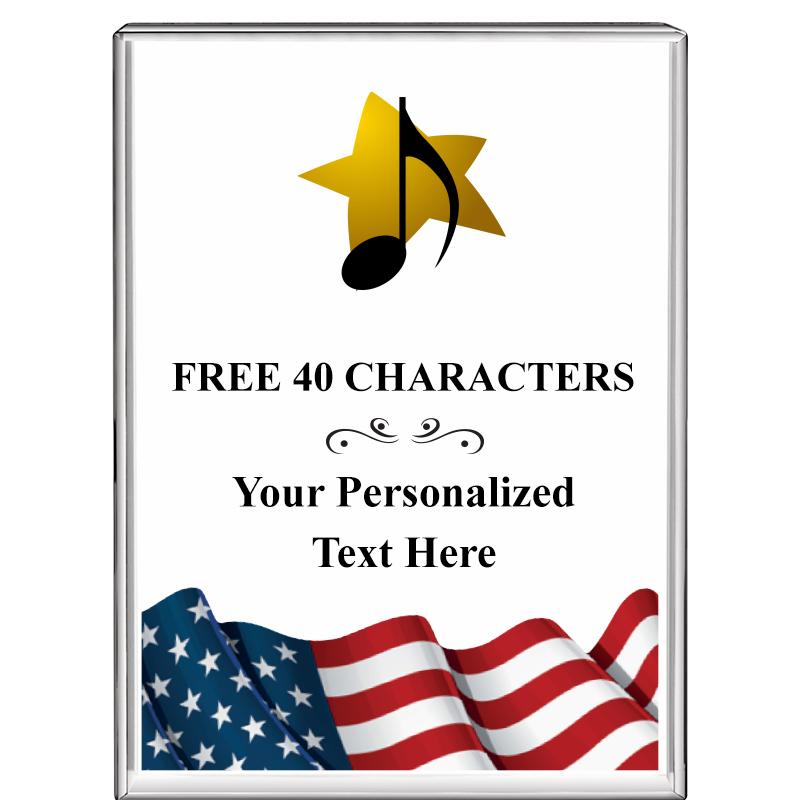 3"x4"FLAG VRTCL DISPLAY CRYSTL