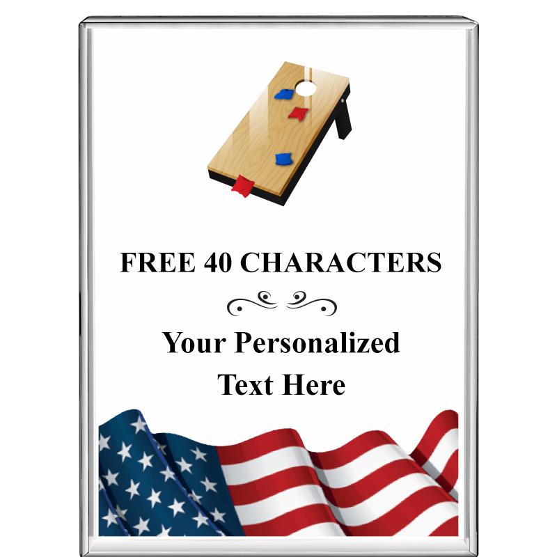 3"x4"FLAG VRTCL DISPLAY CRYSTL