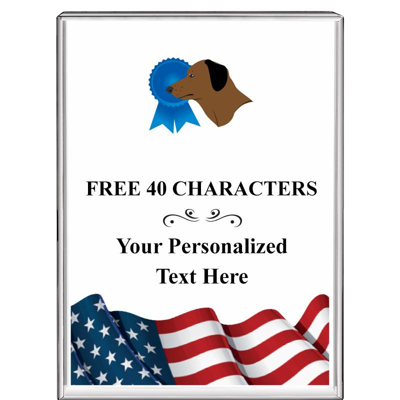 3"x4"FLAG VRTCL DISPLAY CRYSTL