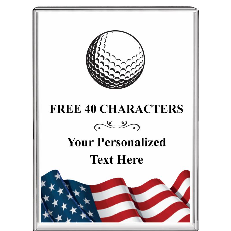 3"x4"FLAG VRTCL DISPLAY CRYSTL