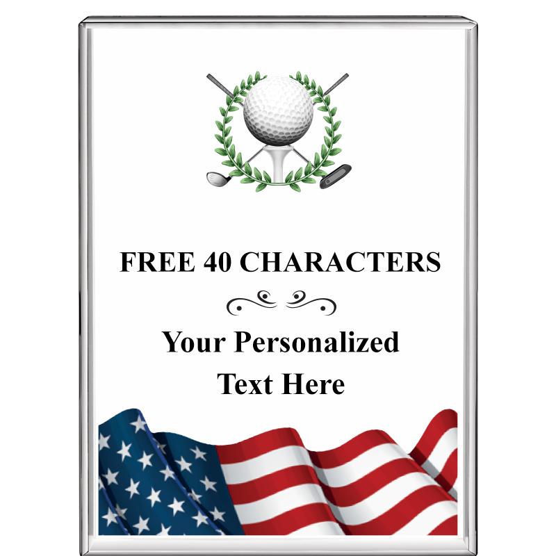 3"x4"FLAG VRTCL DISPLAY CRYSTL