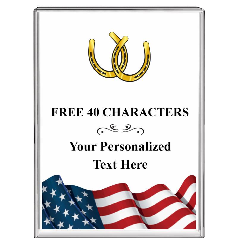 3"x4"FLAG VRTCL DISPLAY CRYSTL