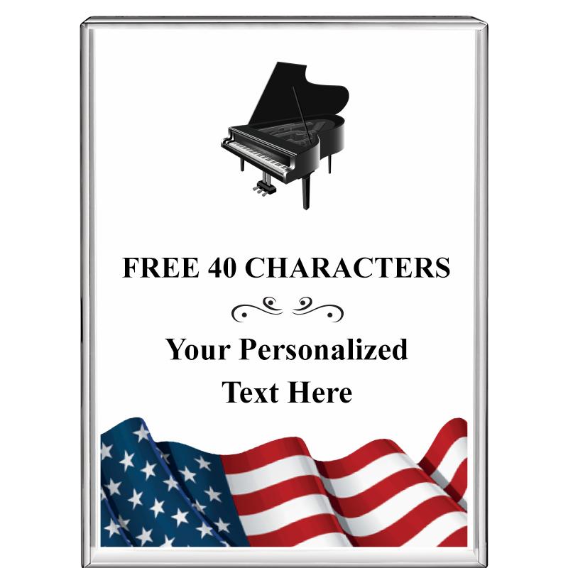 3"x4"FLAG VRTCL DISPLAY CRYSTL