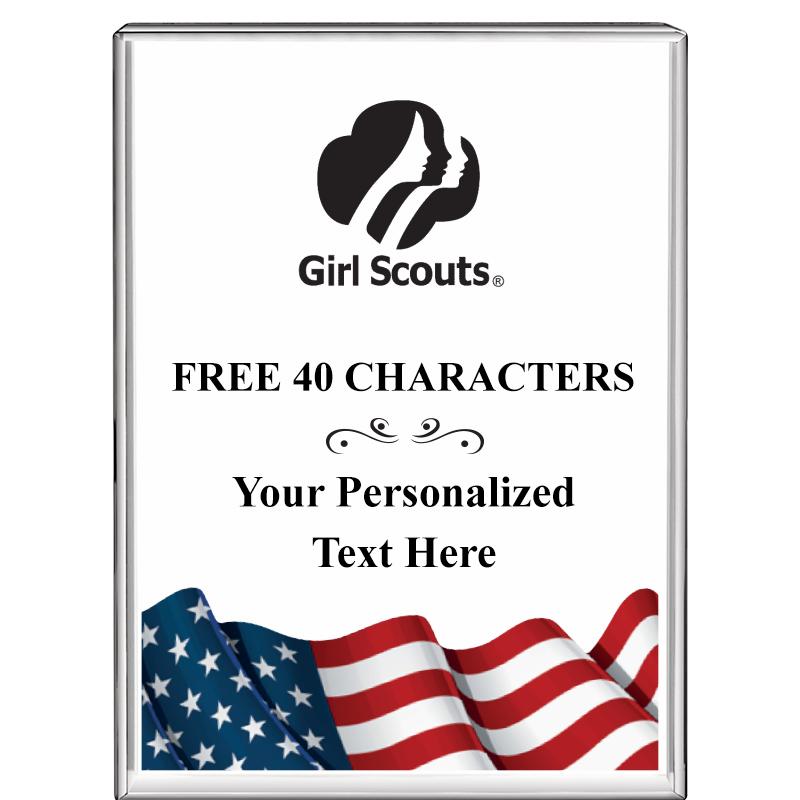 3"x4"FLAG VRTCL DISPLAY CRYSTL