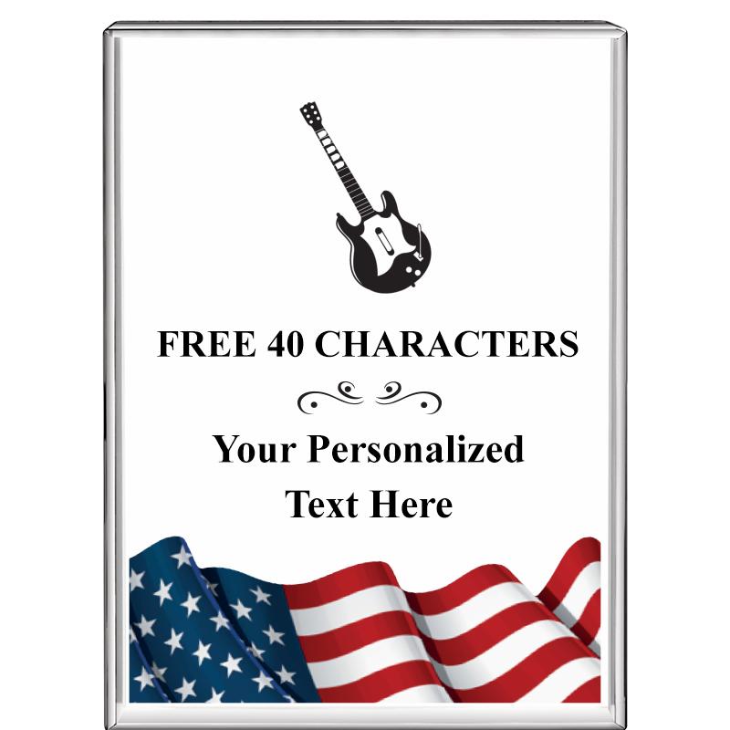 3"x4"FLAG VRTCL DISPLAY CRYSTL