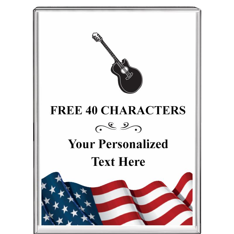 3"x4"FLAG VRTCL DISPLAY CRYSTL