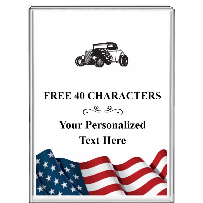 3"x4"FLAG VRTCL DISPLAY CRYSTL