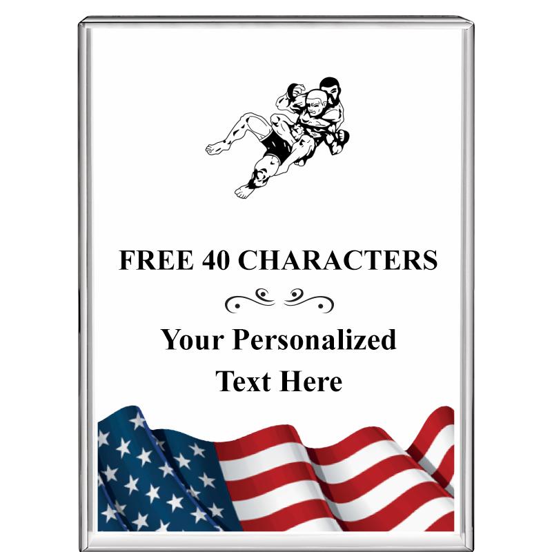 3"x4"FLAG VRTCL DISPLAY CRYSTL