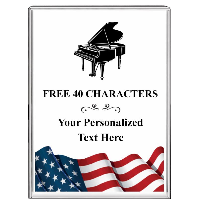 3"x4"FLAG VRTCL DISPLAY CRYSTL