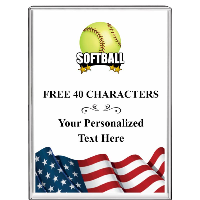 3"x4"FLAG VRTCL DISPLAY CRYSTL