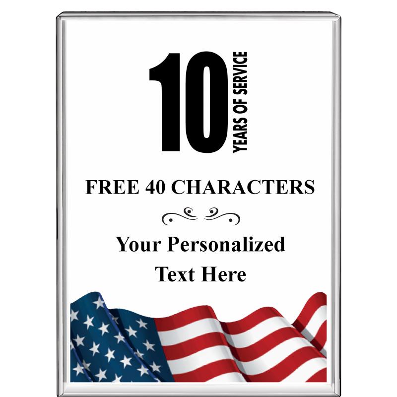 3"x4"FLAG VRTCL DISPLAY CRYSTL