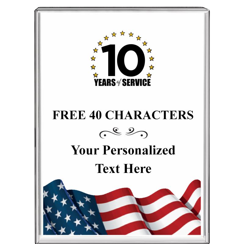 3"x4"FLAG VRTCL DISPLAY CRYSTL