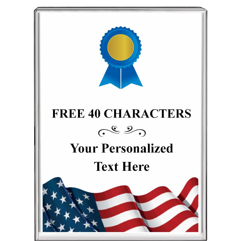 3"x4"FLAG VRTCL DISPLAY CRYSTL