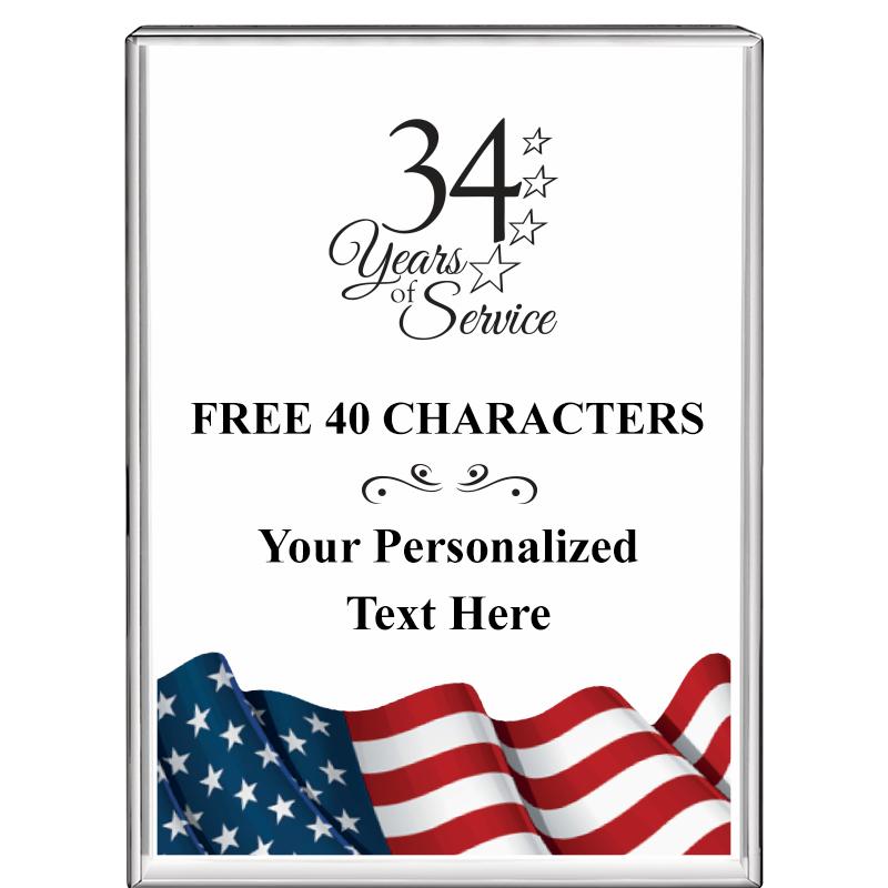 3"x4"FLAG VRTCL DISPLAY CRYSTL