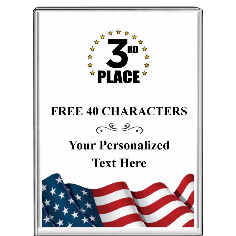 3"x4"FLAG VRTCL DISPLAY CRYSTL