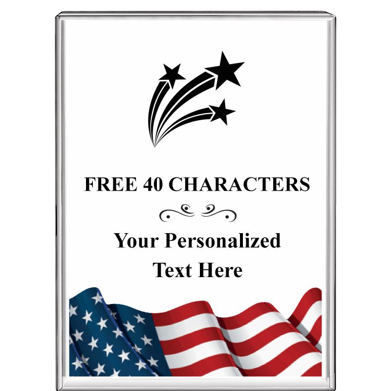 3"x4"FLAG VRTCL DISPLAY CRYSTL