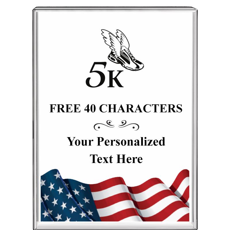 3"x4"FLAG VRTCL DISPLAY CRYSTL