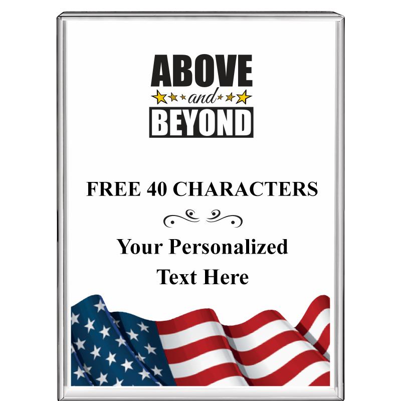 3"x4"FLAG VRTCL DISPLAY CRYSTL