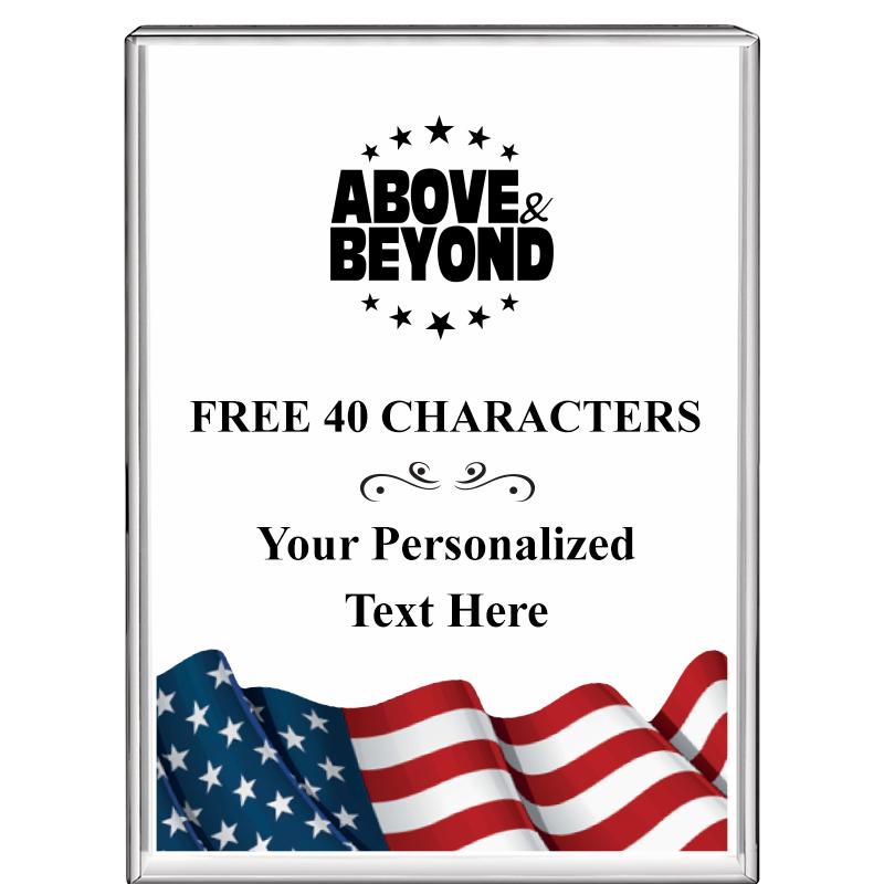 3"x4"FLAG VRTCL DISPLAY CRYSTL