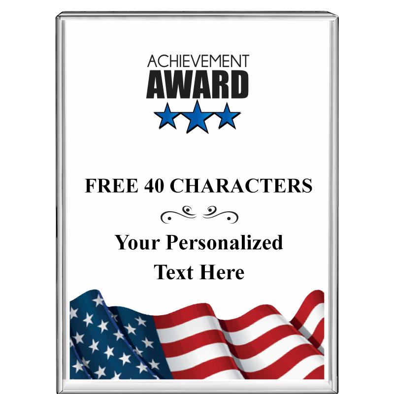 3"x4"FLAG VRTCL DISPLAY CRYSTL