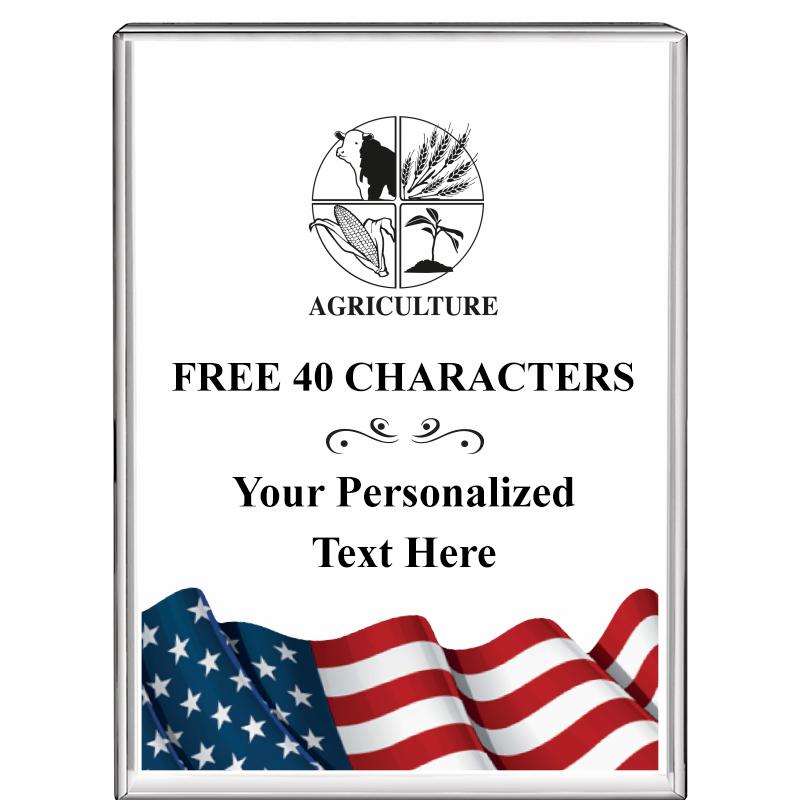 3"x4"FLAG VRTCL DISPLAY CRYSTL