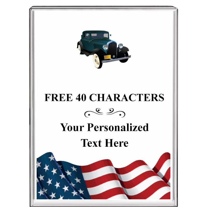 3"x4"FLAG VRTCL DISPLAY CRYSTL