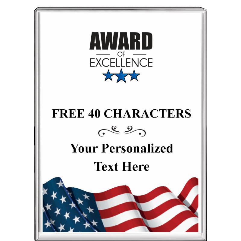 3"x4"FLAG VRTCL DISPLAY CRYSTL