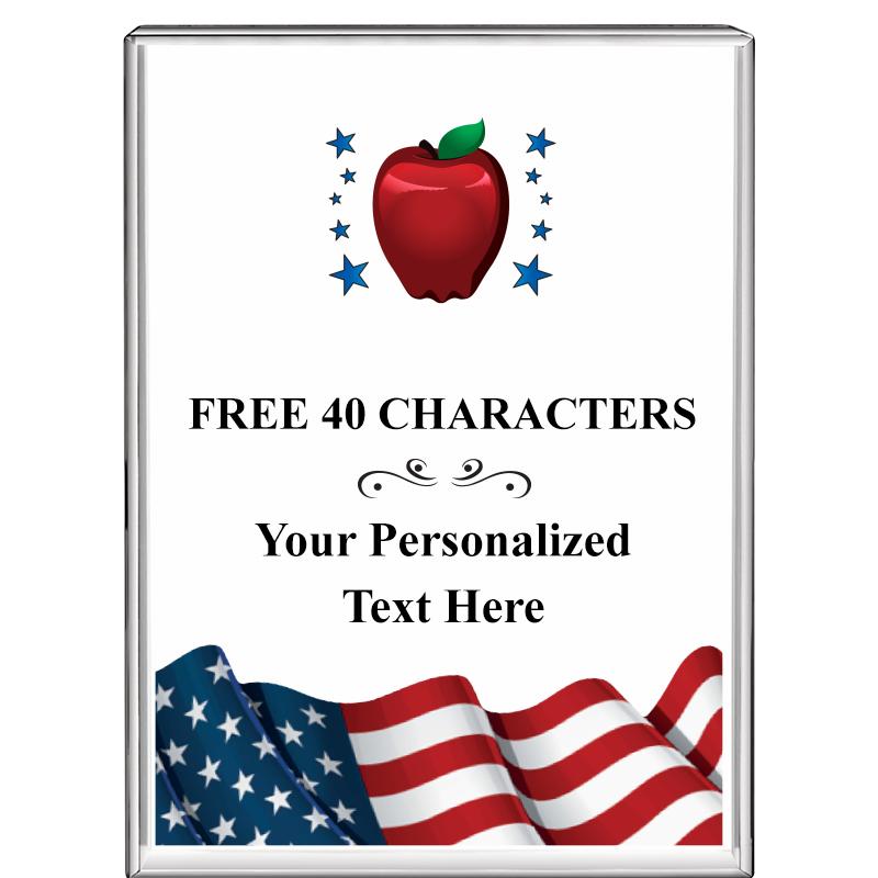 3"x4"FLAG VRTCL DISPLAY CRYSTL