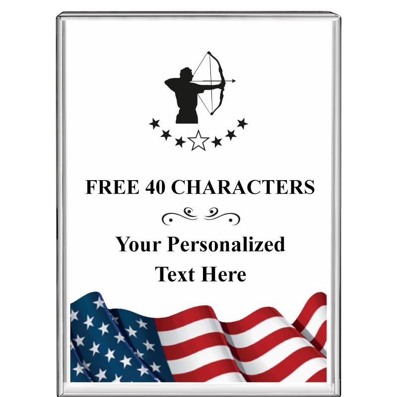 3"x4"FLAG VRTCL DISPLAY CRYSTL