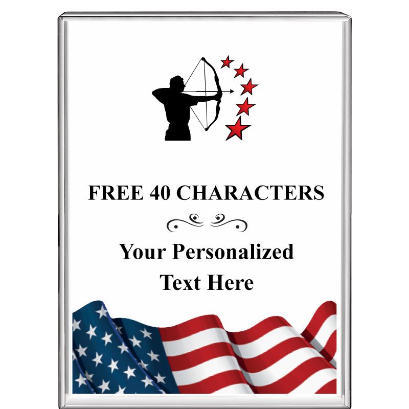 3"x4"FLAG VRTCL DISPLAY CRYSTL