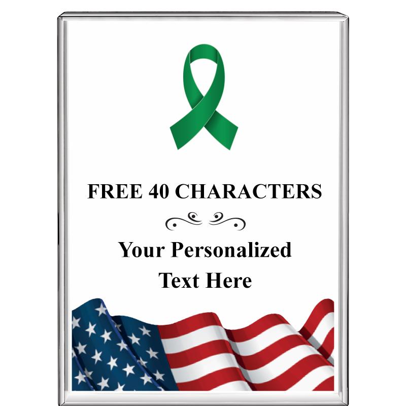 3"x4"FLAG VRTCL DISPLAY CRYSTL