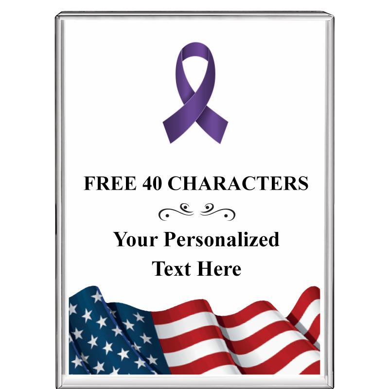 3"x4"FLAG VRTCL DISPLAY CRYSTL