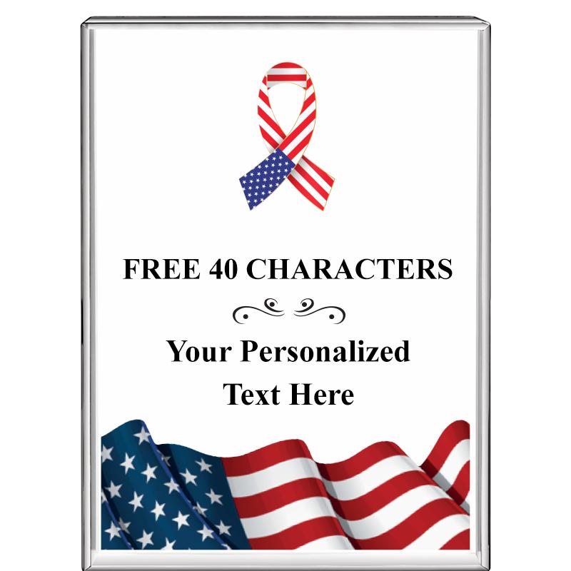 3"x4"FLAG VRTCL DISPLAY CRYSTL