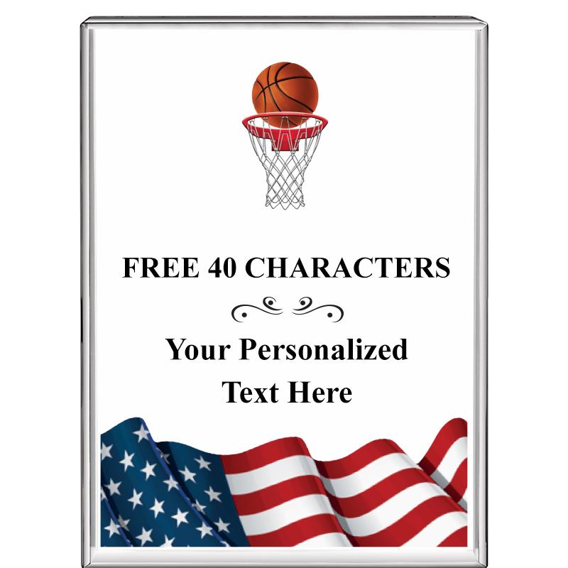 3"x4"FLAG VRTCL DISPLAY CRYSTL