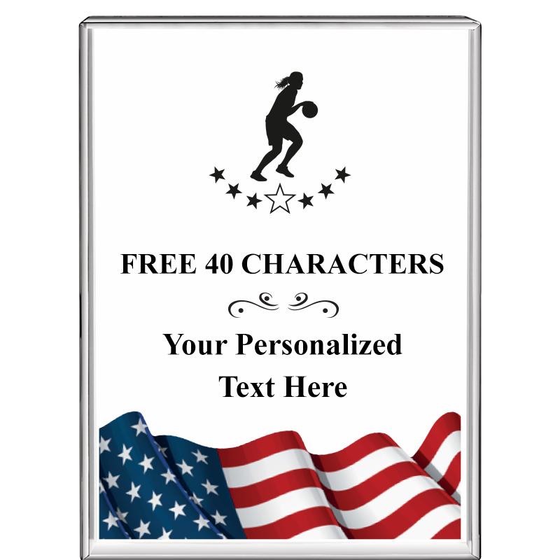 3"x4"FLAG VRTCL DISPLAY CRYSTL