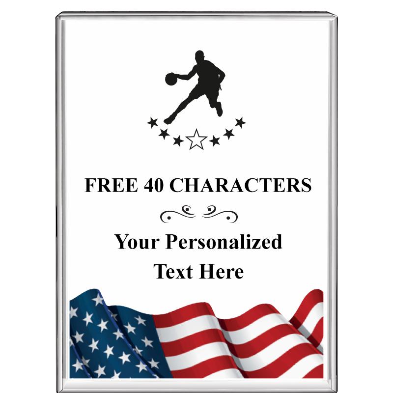 3"x4"FLAG VRTCL DISPLAY CRYSTL