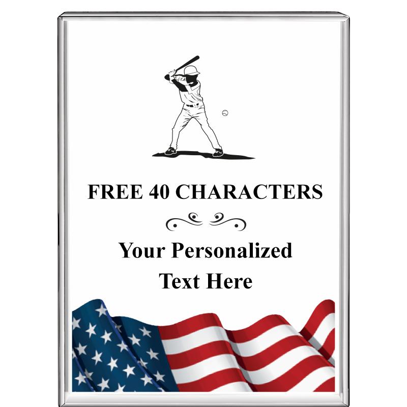 3"x4"FLAG VRTCL DISPLAY CRYSTL