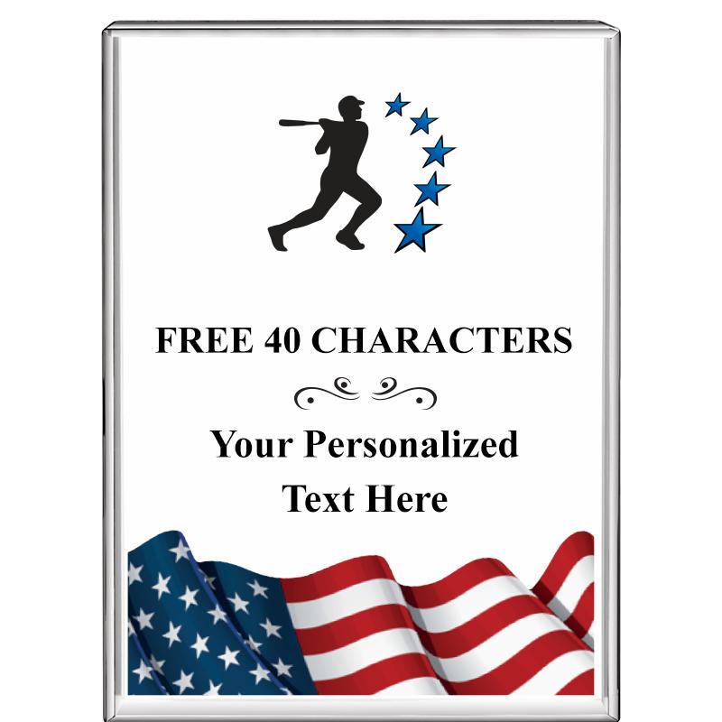 3"x4"FLAG VRTCL DISPLAY CRYSTL