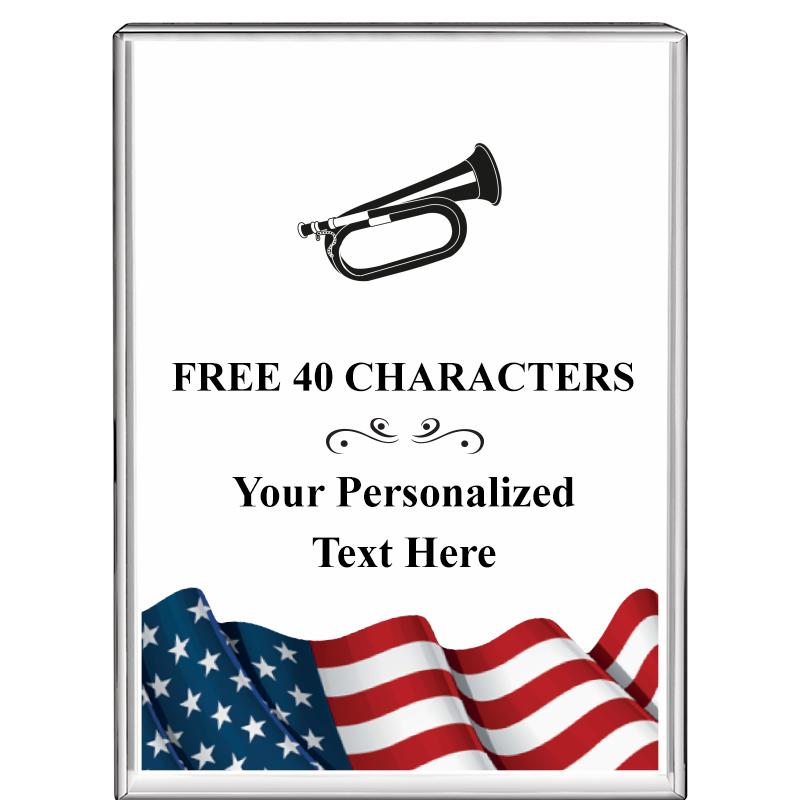 3"x4"FLAG VRTCL DISPLAY CRYSTL