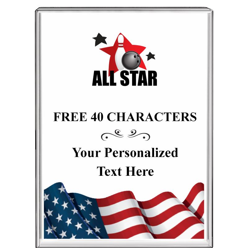 3"x4"FLAG VRTCL DISPLAY CRYSTL