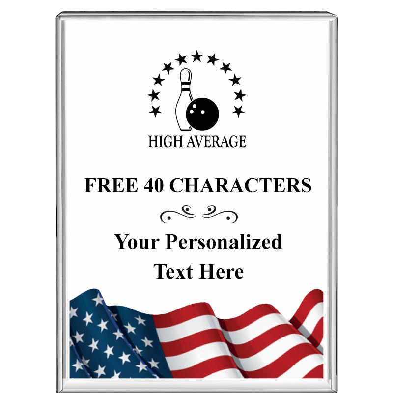 3"x4"FLAG VRTCL DISPLAY CRYSTL