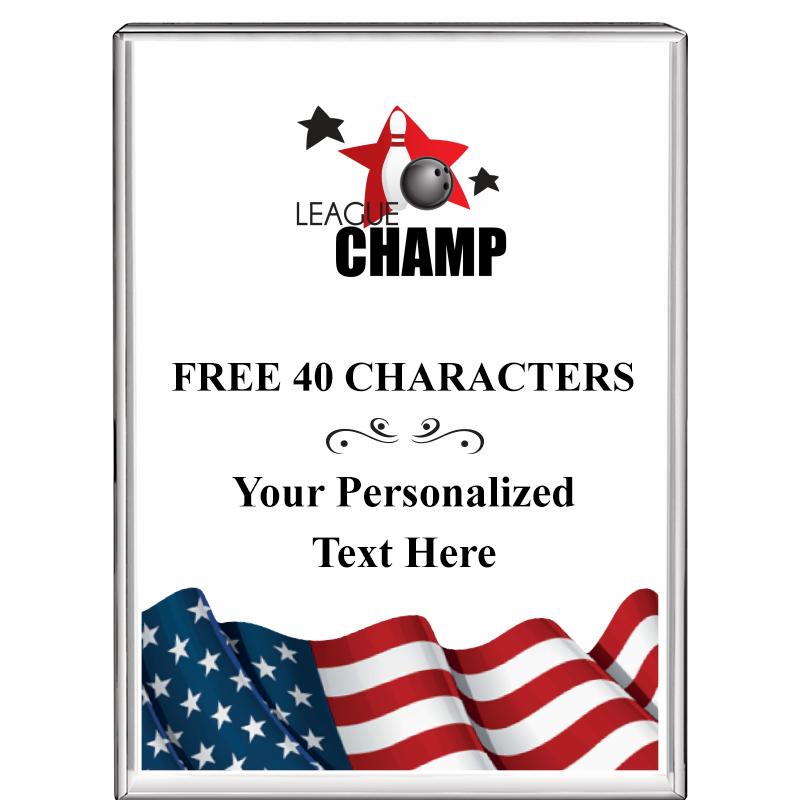3"x4"FLAG VRTCL DISPLAY CRYSTL