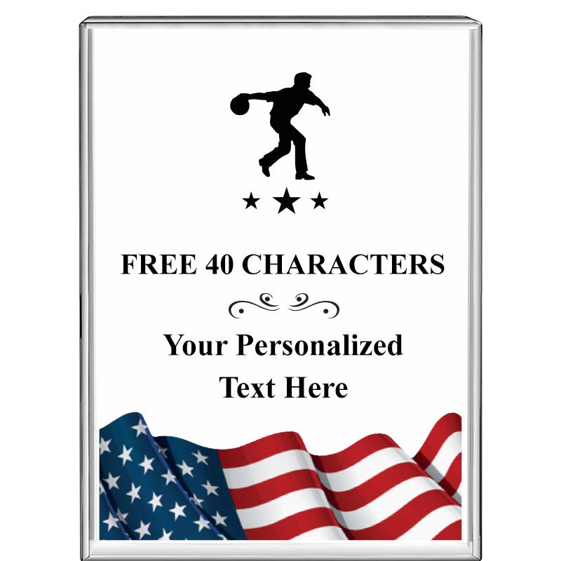3"x4"FLAG VRTCL DISPLAY CRYSTL