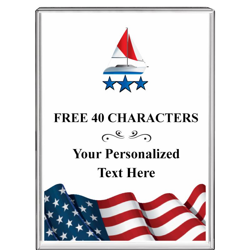 3"x4"FLAG VRTCL DISPLAY CRYSTL