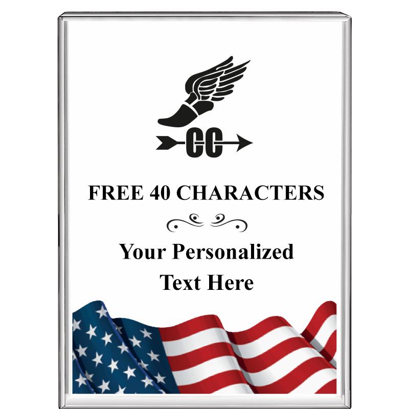 3"x4"FLAG VRTCL DISPLAY CRYSTL