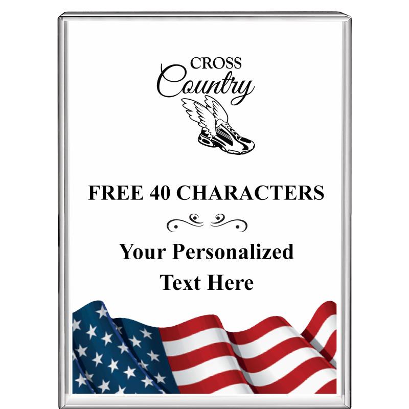 3"x4"FLAG VRTCL DISPLAY CRYSTL