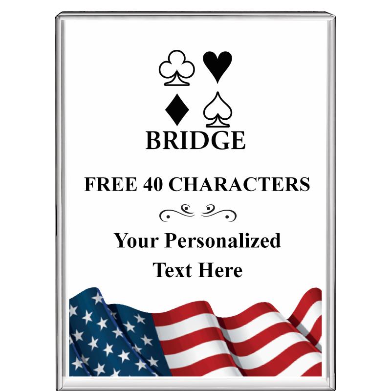 3"x4"FLAG VRTCL DISPLAY CRYSTL