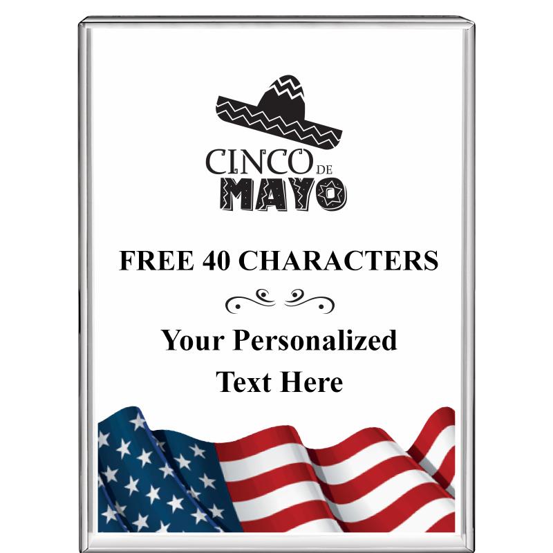 3"x4"FLAG VRTCL DISPLAY CRYSTL