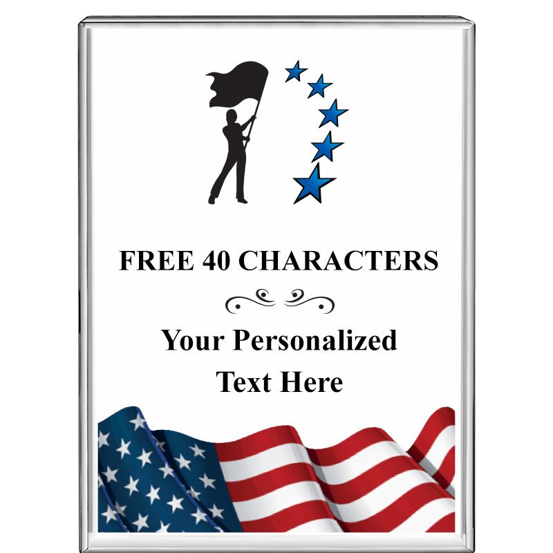 3"x4"FLAG VRTCL DISPLAY CRYSTL